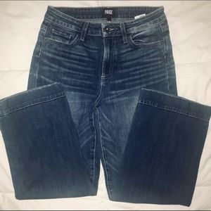 PAIGE Nellie; High waist, wide leg jeans. 26/28
